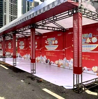 玉林市印顺广告搭建桁架摊位屋子,用于会场会展销活动