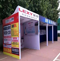 玉林市印顺广告搭建桁架摊位屋,用于卖场会展销活动