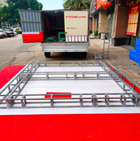 玉林市印顺广告搭建单面KT板桁架,用于婚庆宴会场会议派对舞台签到墙