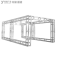 玉林市印顺广告桁架搭建,用于走廊过道出入口围挡棚
