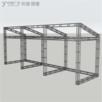 玉林市印顺广告桁架搭建斜顶房屋子,带广告牌位,摊位展位展销棚