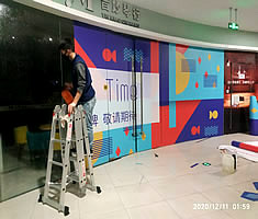玉林市印顺广告安装万达广场新店广告围挡