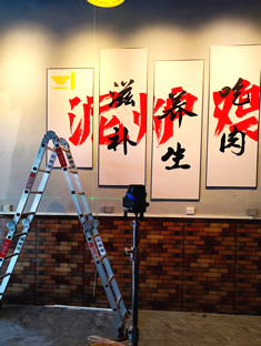 玉林市印顺广告定制安装UV印PVC板造型背景墙1