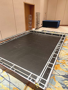 玉林市印顺广告搭建签到墙会议桁架文华酒店会场