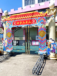 玉林市印顺广告桁架搭建广西三月三活动KT板拱门楼