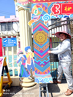 玉林市印顺广告桁架搭建广西三月三活动KT板拱门楼2