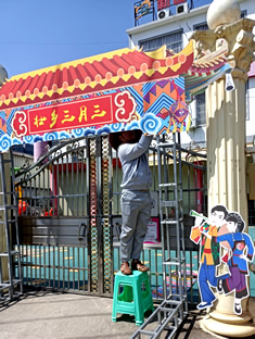 玉林市印顺广告桁架搭建广西三月三活动KT板拱门楼3