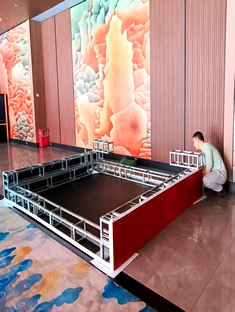 玉林市印顺广告桁架搭建签到墙会场工商银行会议