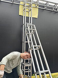 玉林市印顺广告桁架搭建签到墙师范学院会议会场