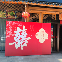 17玉林市印顺广告搭建KT板桁架,用于婚庆宴会场