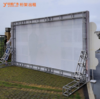 6玉林市印顺广告搭建单面喷绘桁架,用于婚庆宴会场舞台背景